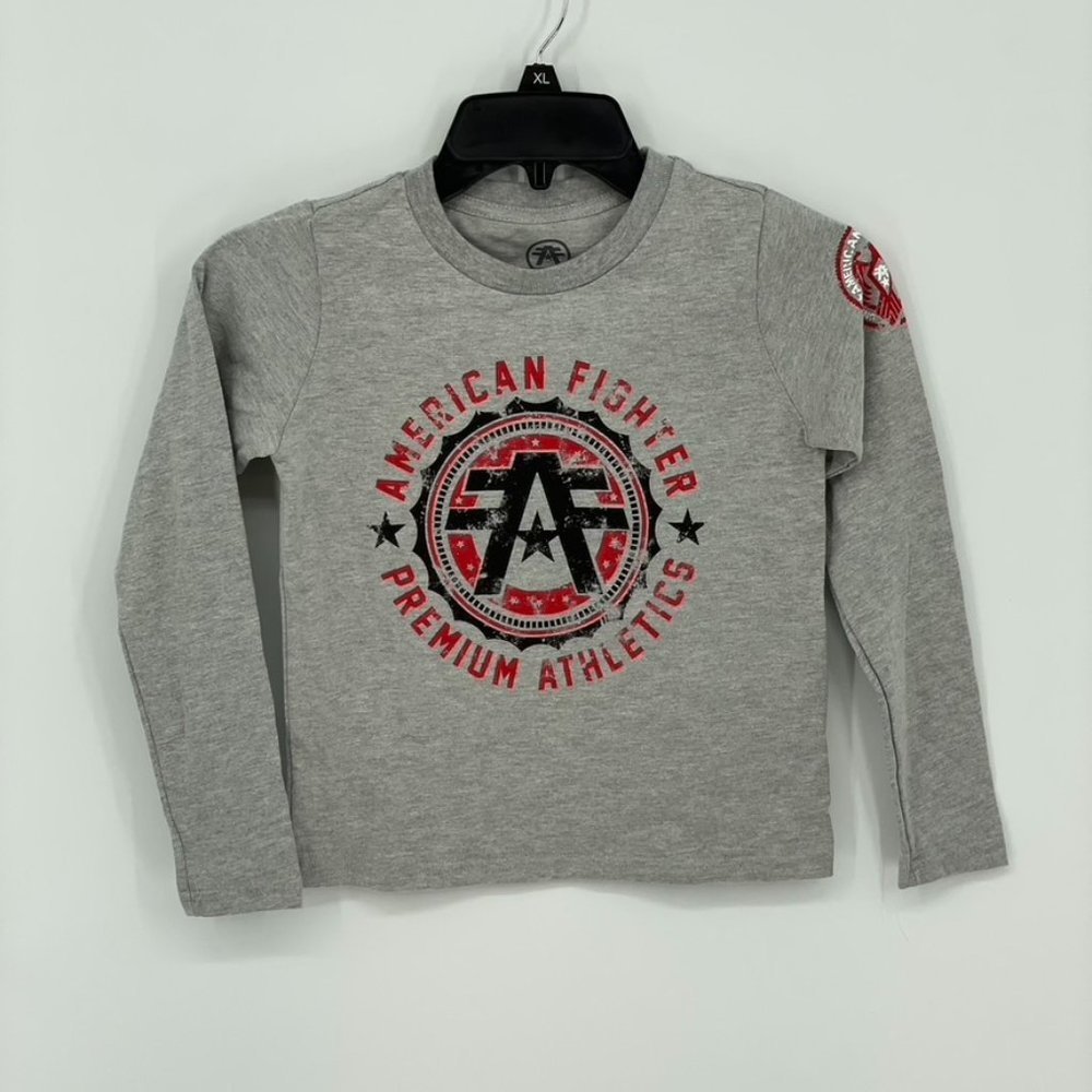 AMERICAN FIGHTER Light Gray Toddler Long Sleeve T-Shirt  (2)